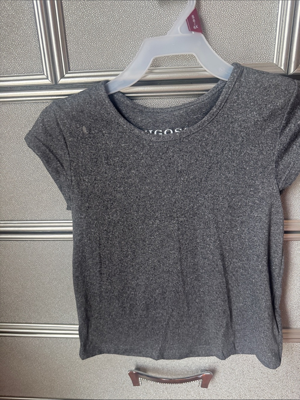 Vigoss Girls Heather Dark Gray Short Sleeve Tee